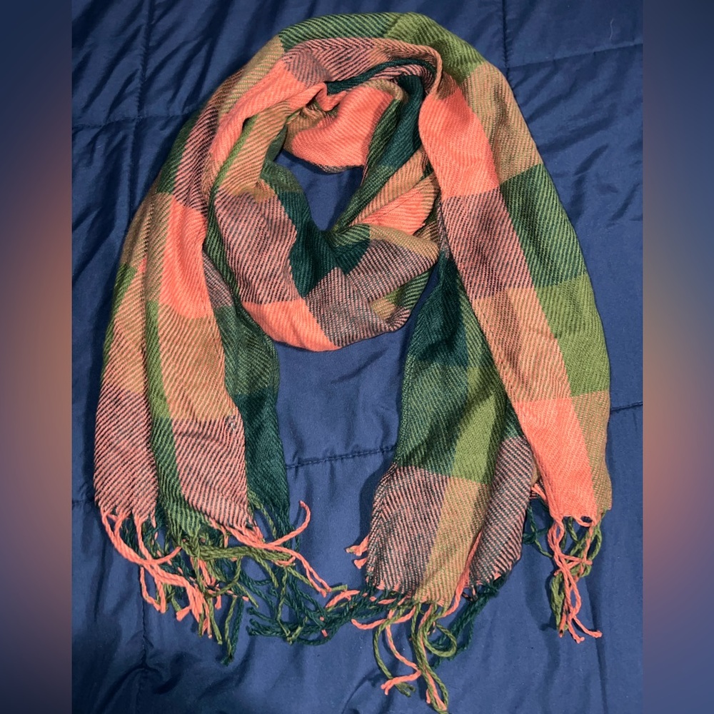 Pink and Green Scarf